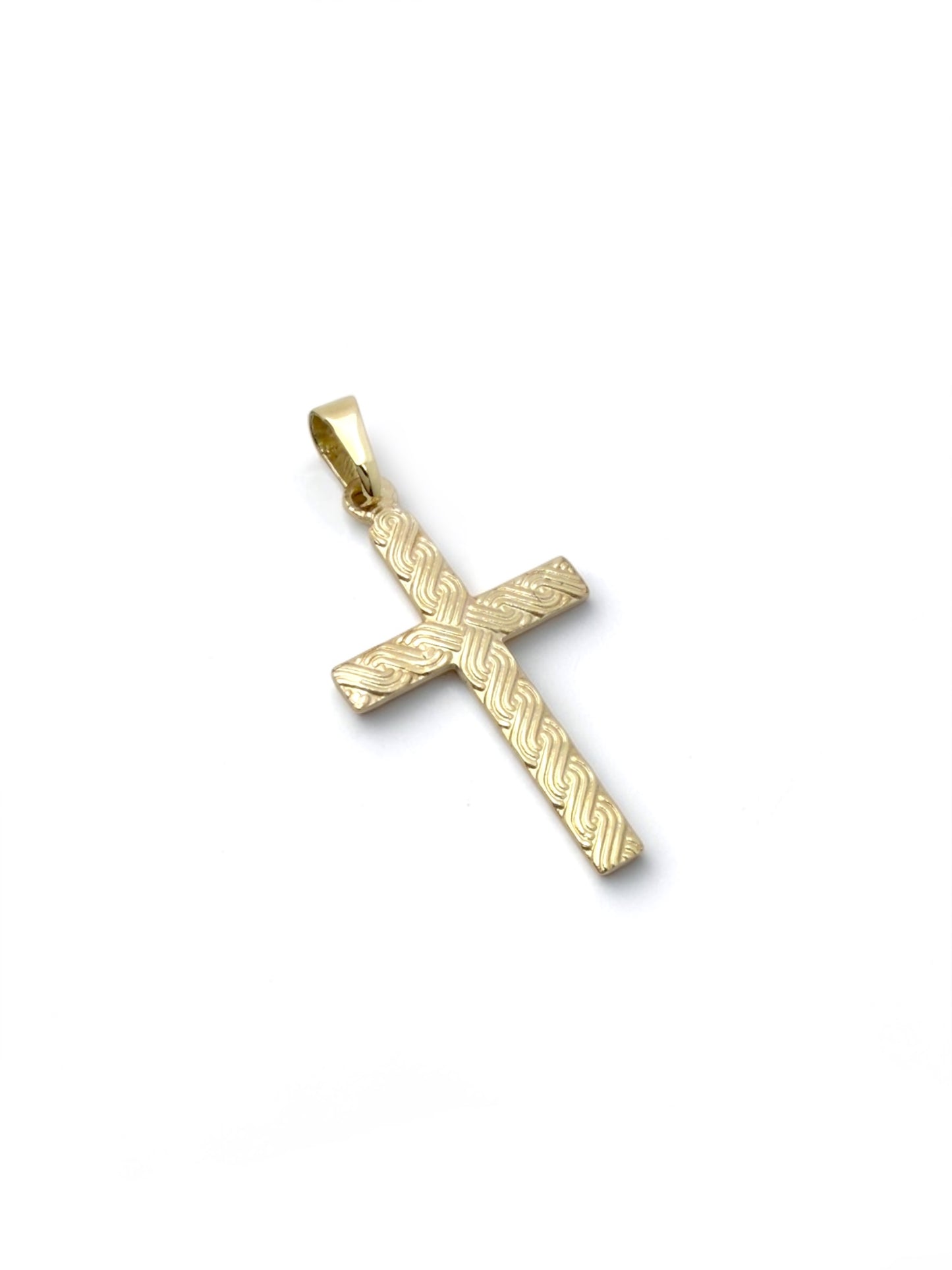 Zlatni privjesak križ Pleter