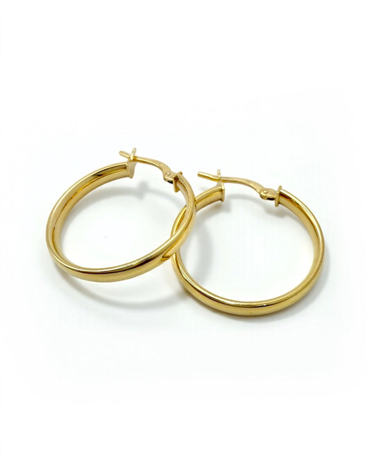 Zlatne naušnice Round Simple