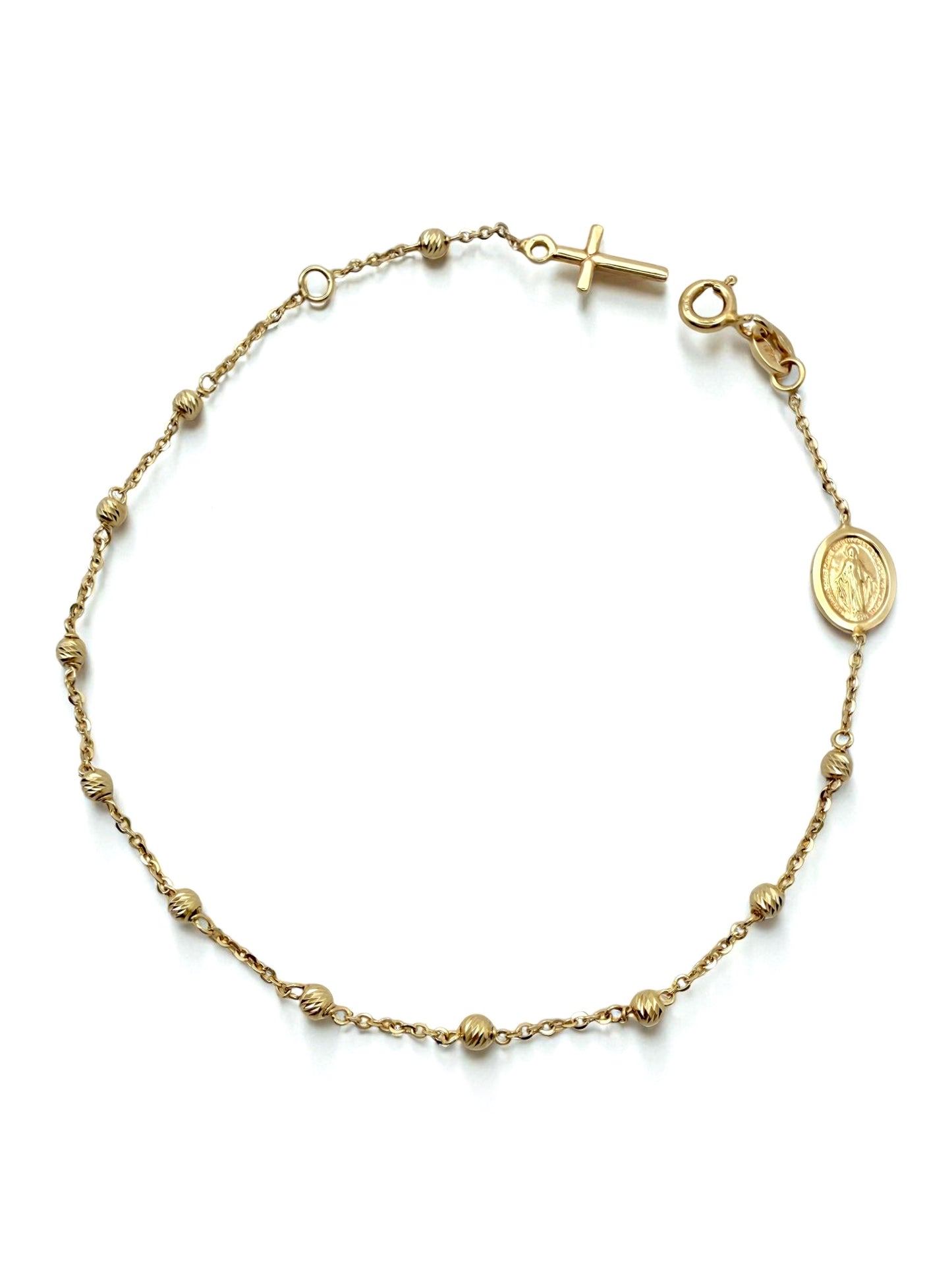 Zlatna krunica narukvica Faith
