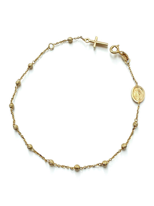 Zlatna krunica narukvica Faith