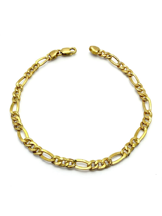 Muška zlatna narukvica Figaro Glow