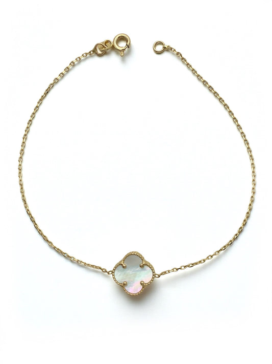 Zlatna narukvica Lucky White