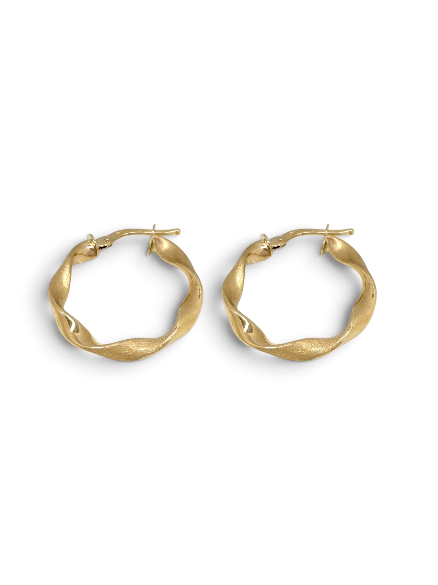 Zlatne naušnice Twist Hoops II