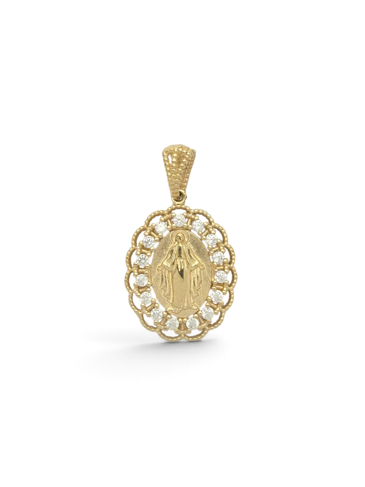 Gold pendant Miraculous Medal of Faith