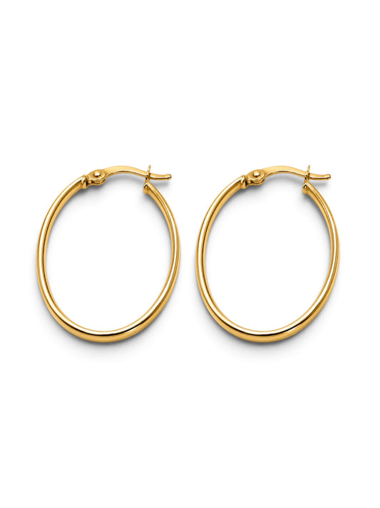 Zlatne naušnice Simple Oval