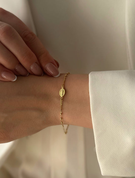 Zlatna krunica narukvica Rosary Bracelet-Zlatarna Vitić