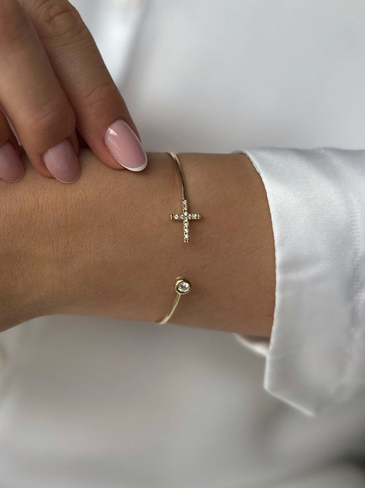 Zlatna kruta narukvica Križ-Zlatarna Vitić