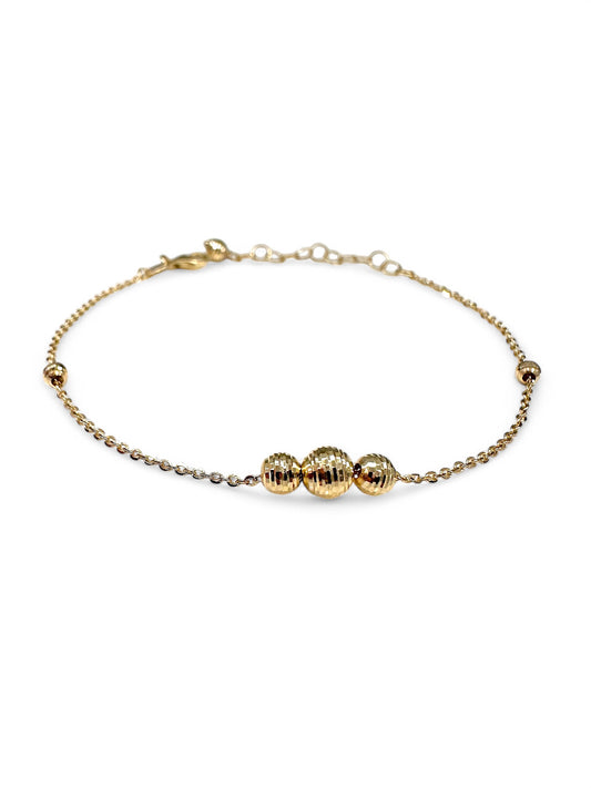 Circle Dance gold bracelet