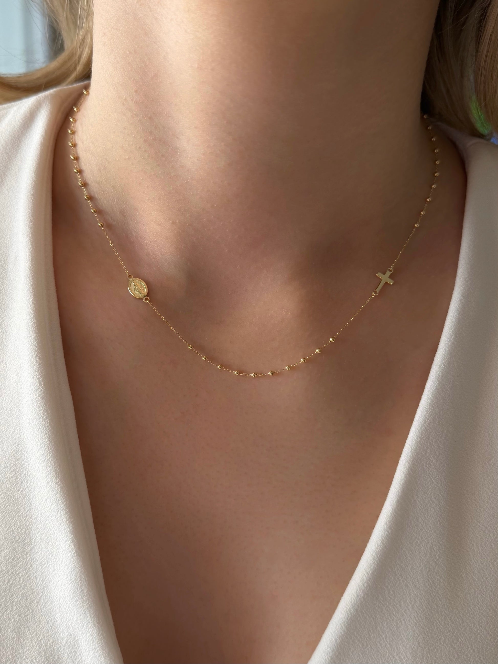 Zlatna ogrlica krunica Simplicity-Zlatarna Vitić