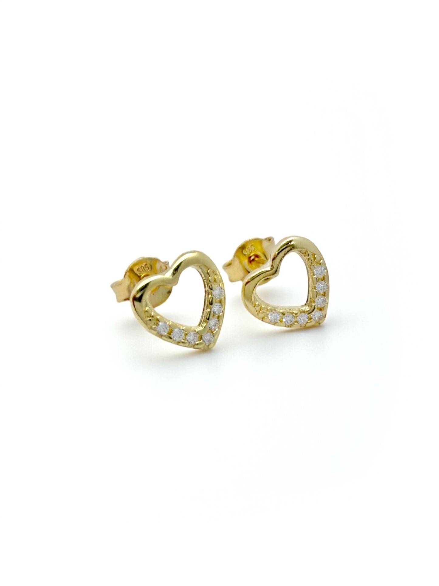 Zlatne naušnice Hearts-Zlatarna Vitić