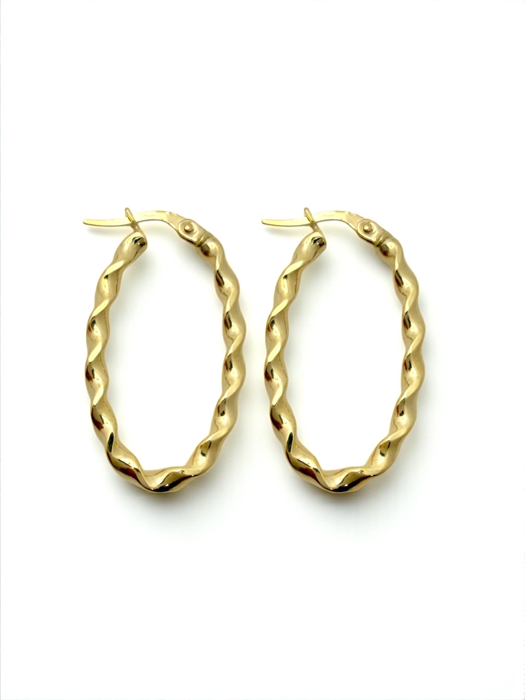 Zlatne naušnice Oval Glam-Zlatarna Vitić