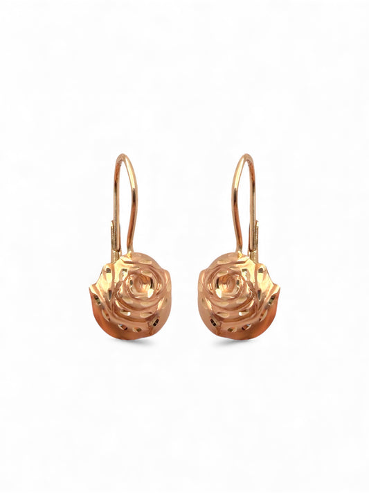 Zlatne naušnice Ruža-Zlatarna Vitić