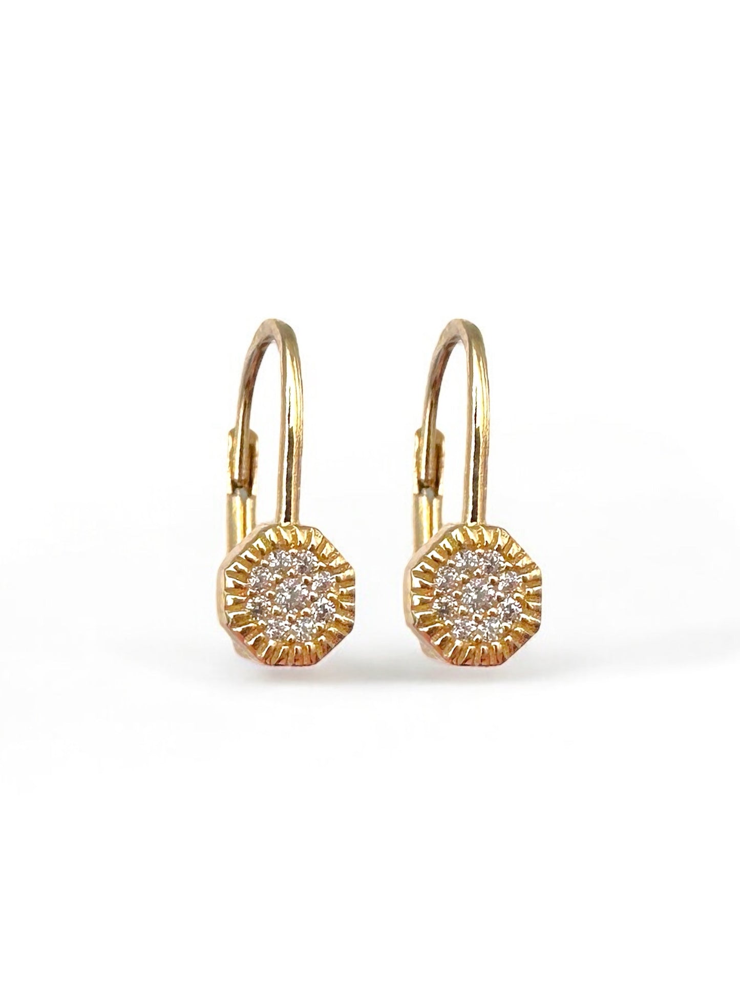 Shine gold earrings