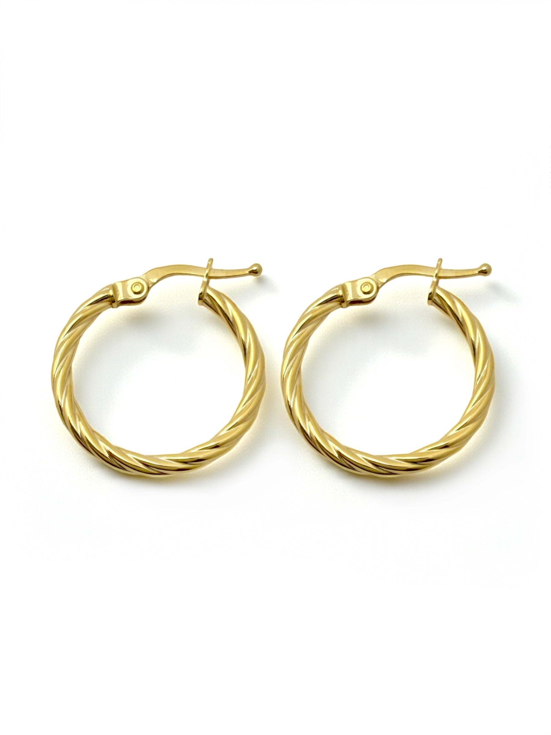 Zlatne naušnice Twistes Round-Zlatarna Vitić