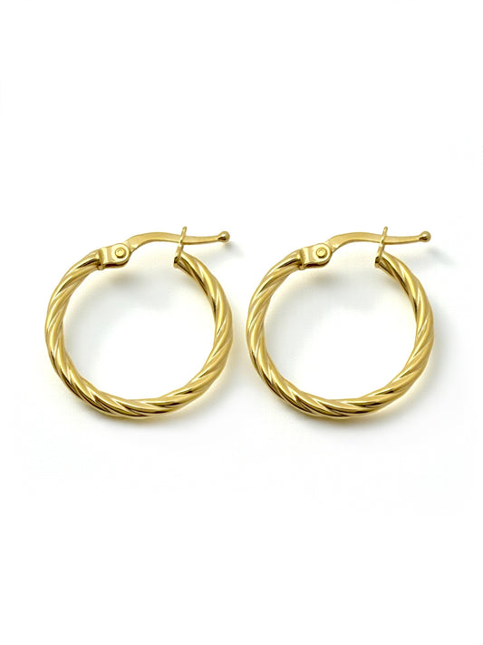 Zlatne naušnice Twistes Round-Zlatarna Vitić