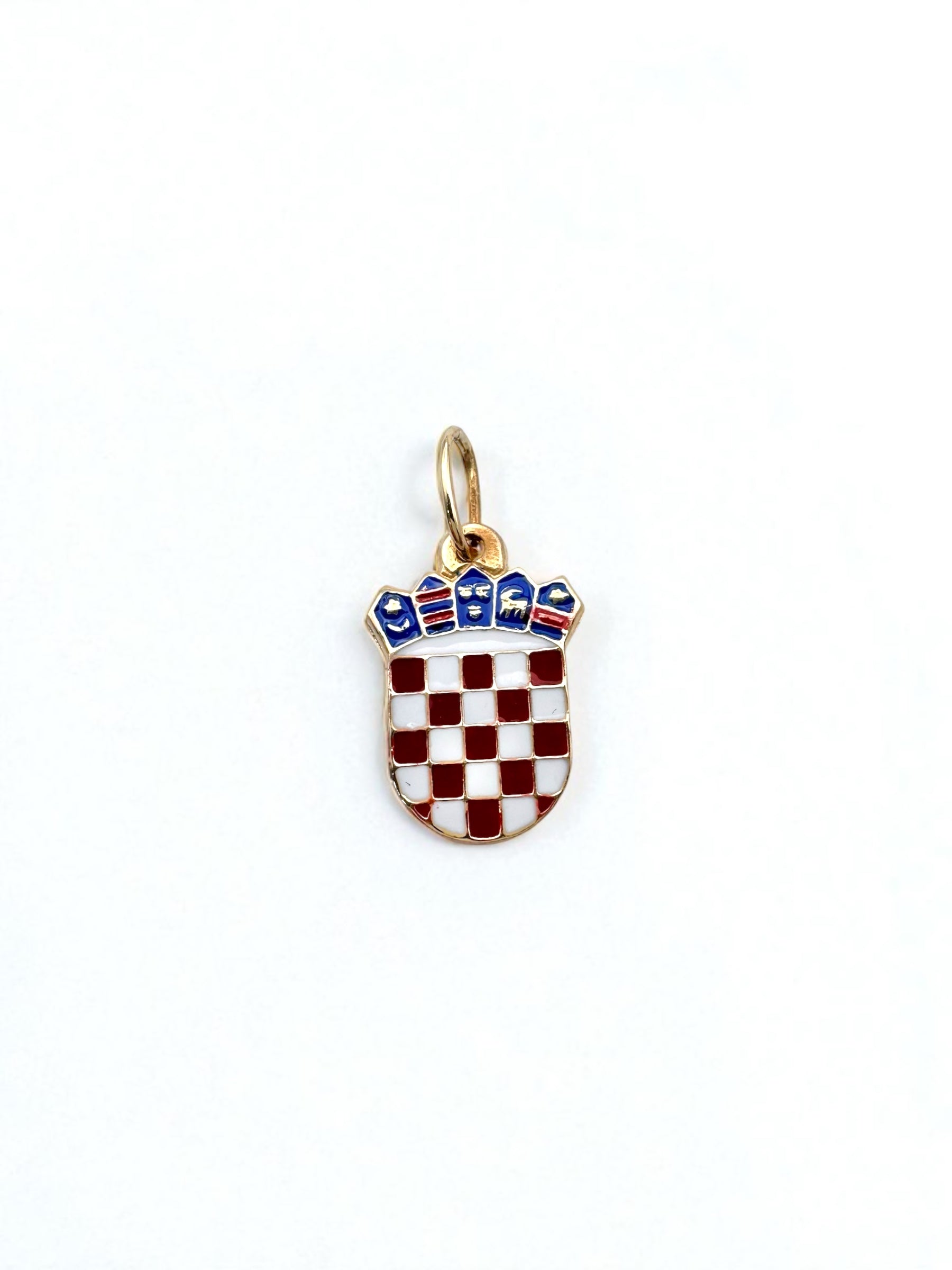 Zlatni privjesak Hrvatski grb u boji-Zlatarna Vitić