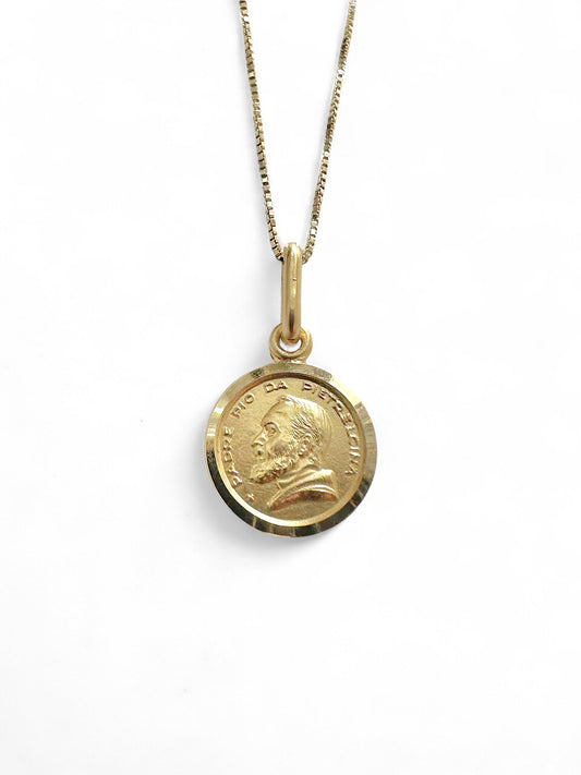 Zlatni privjesak Sv. Padre Pio S-Zlatarna Vitić