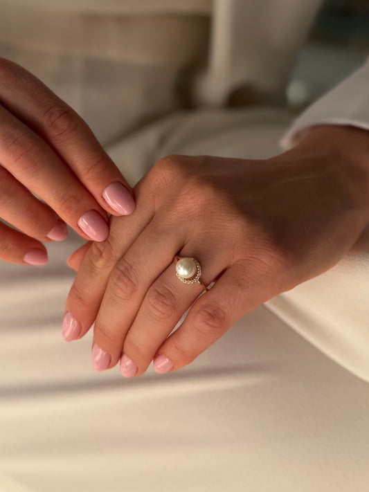 Zlatni prsten Biser-Zlatarna Vitić