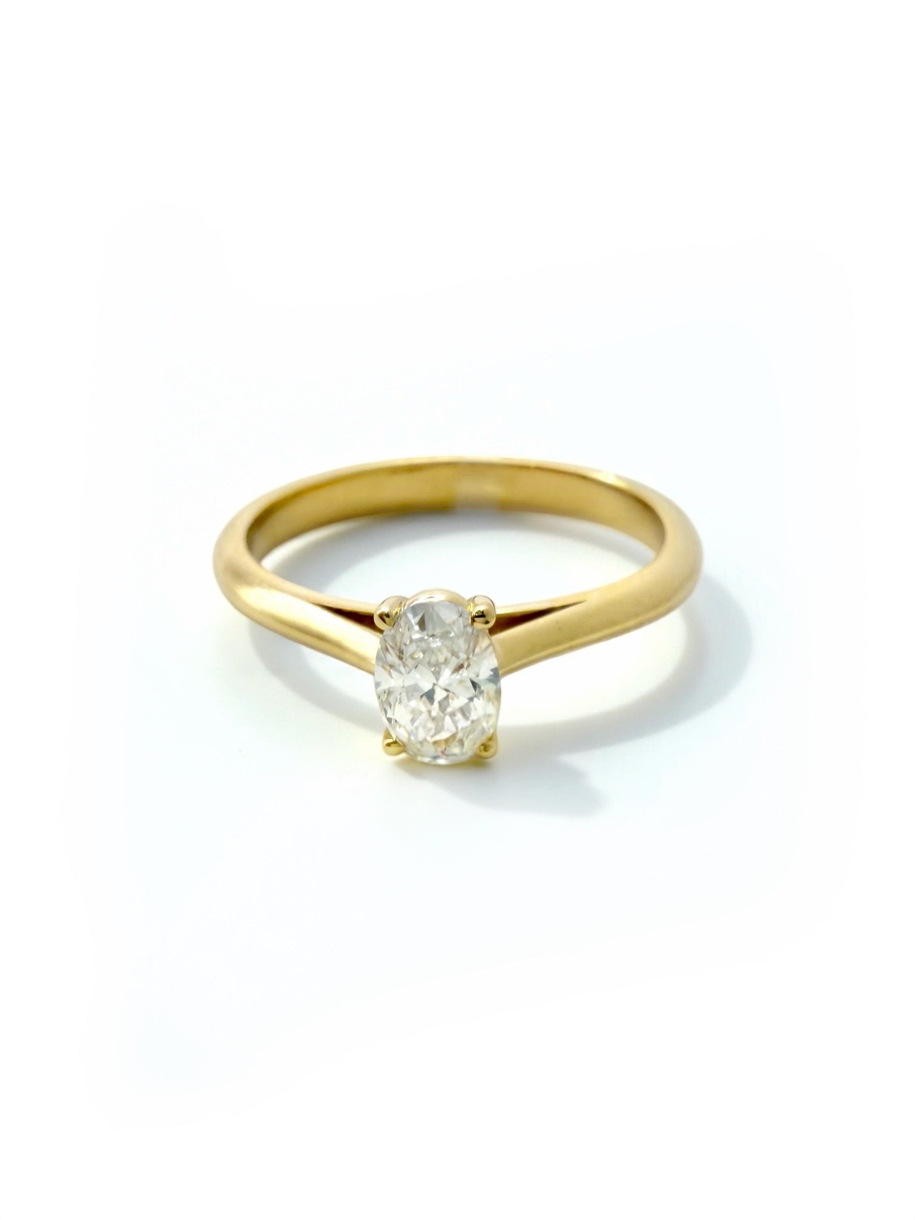 Zlatni prsten s dijamantom Oval 0,41ct VS2 G-Zlatarna Vitić