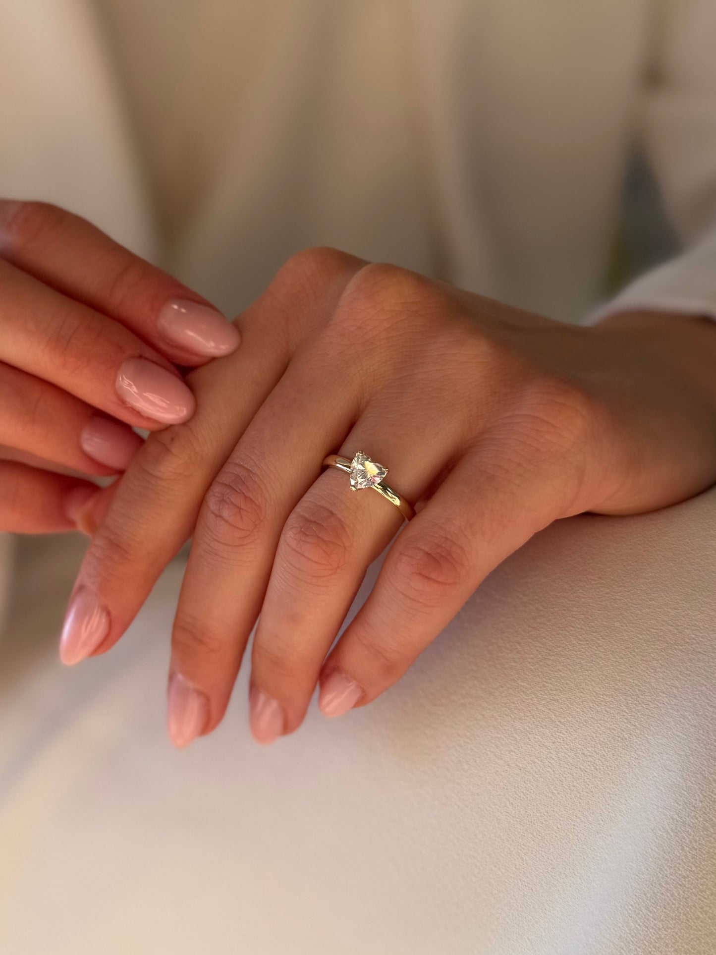 Zlatni zaručnički prsten Srce s dijamantom 1,02ct VS1/D