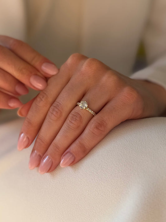 Zlatni zaručnički prsten s 1,03ct Lab. Dijamantom-Zlatarna Vitić