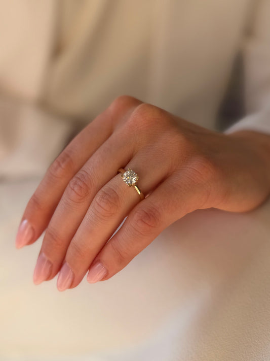 Zlatni zaručnički prsten s 1,07ct Lab. Dijamantom-Zlatarna Vitić