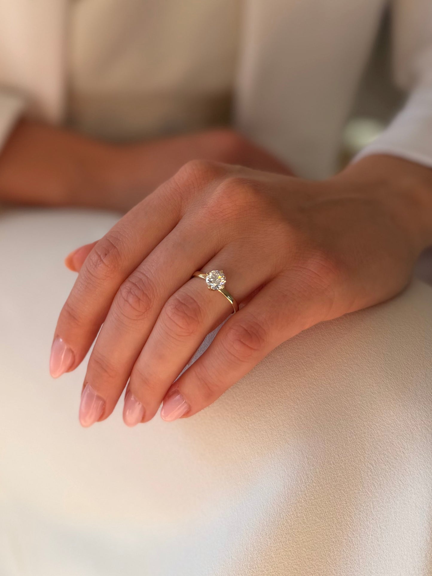 Zlatni zaručnički prsten s 1,07ct Lab. dijamantom-Zlatarna Vitić