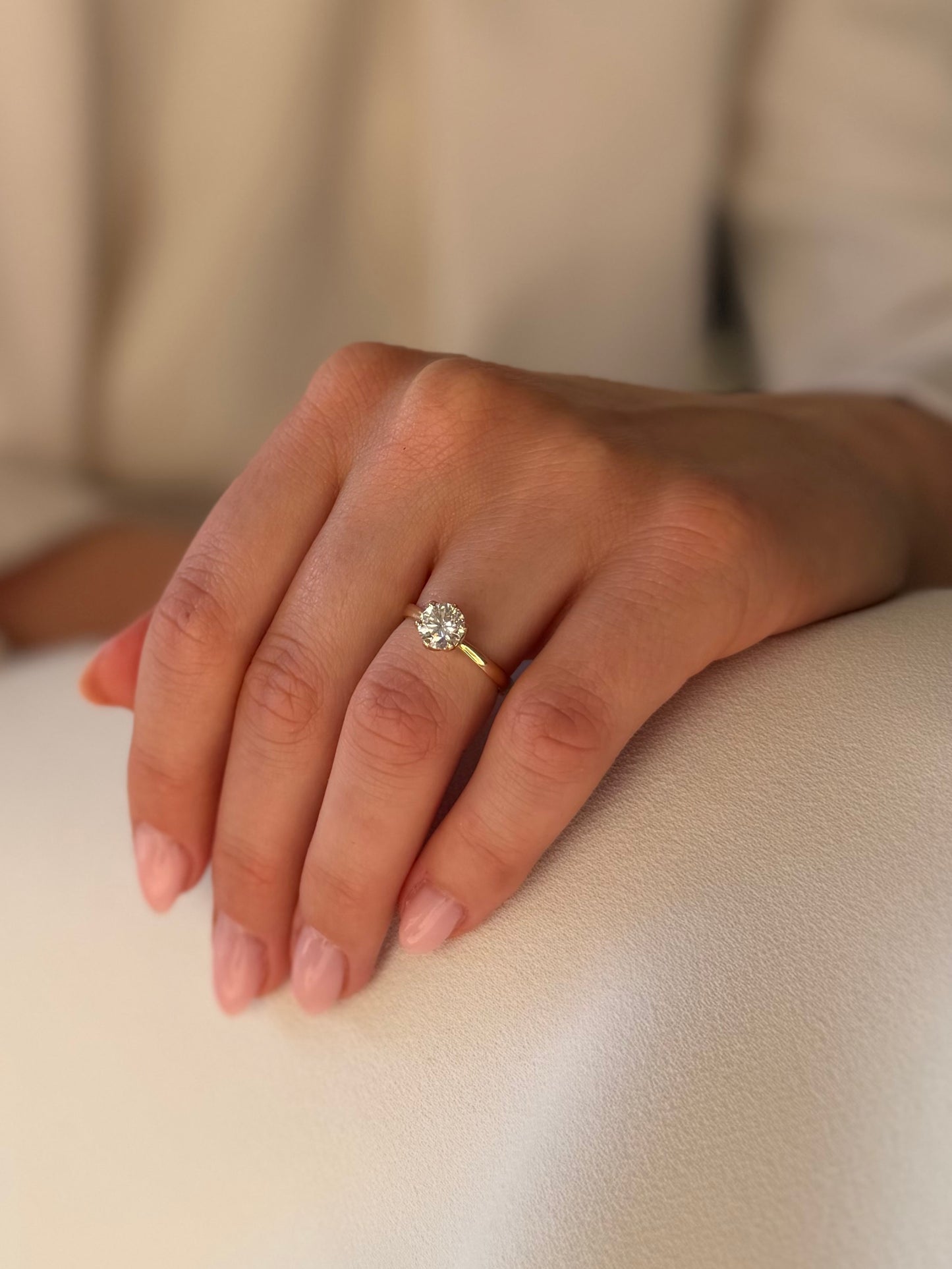 Zlatni zaručnički prsten s Lab. Dijamantom 1,06ct